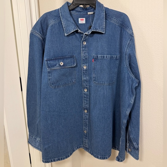 Levi’s Truckee Denim Overshirt XXL NWT Long Sleeve Button Workwear Shirt Jacket - Picture 2 of 9